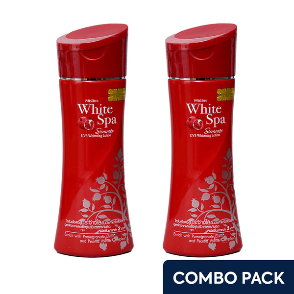 Mistine White Spa Summer UV3 Whitening Body Lotion - 2 x 200ml Combo