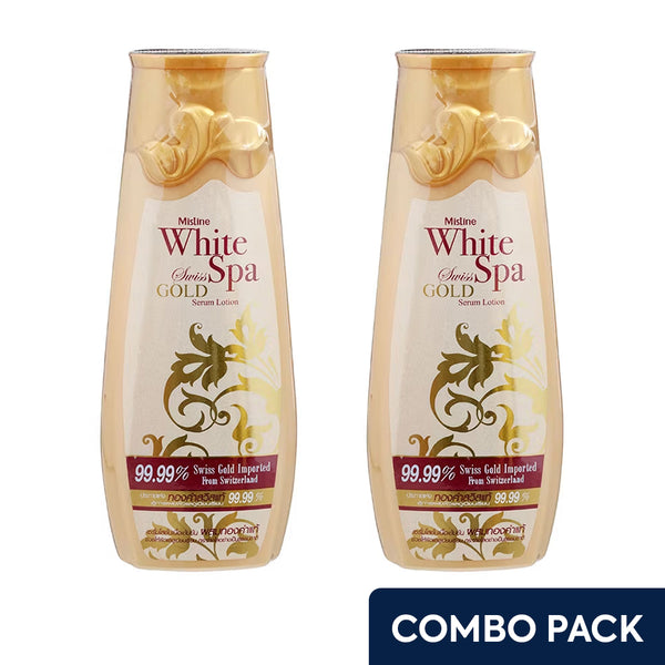 Mistine White Spa Lotion Swiss Gold Serum - 2 x 200ml Combo