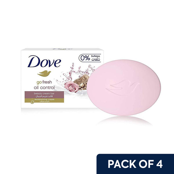 Dove Go Fresh Oil Control Beauty Cream Bar Soap 135g - Pack Of 4