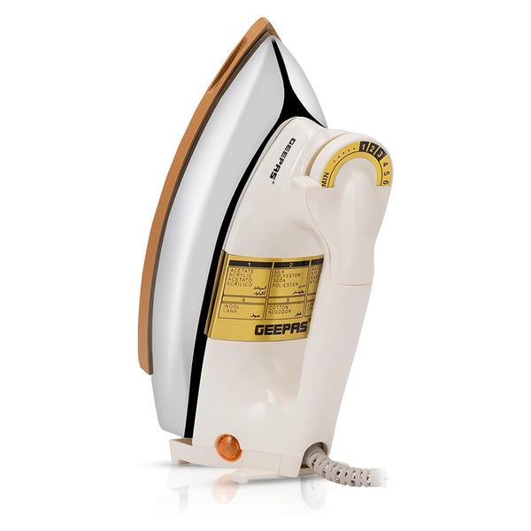 Geepas GDI23011 Automatic Dry Iron – 1200W, Heavyweight, Teflon Soleplate