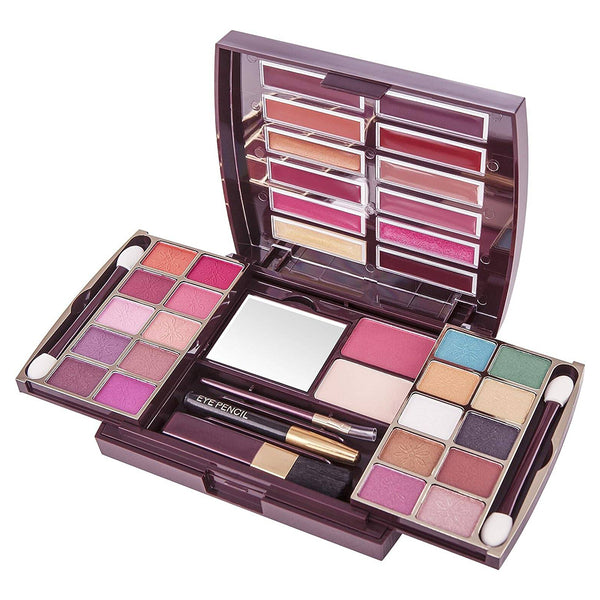 طقم مكياج ماكس تاتش MT-2184 - 20 ظل عيون، 12 لون شفاه، بودرة كيك، أحمر خدود وقلم تحديد عيون 