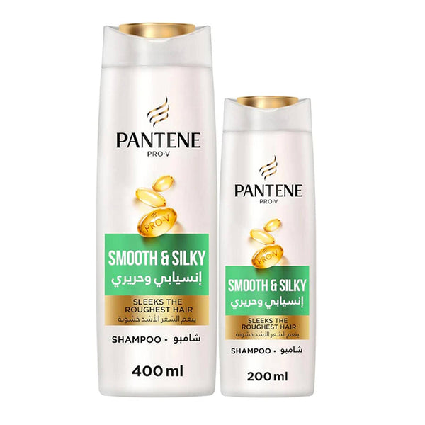 Pantene Smooth & Silky Shampoo - 400ml+200ml